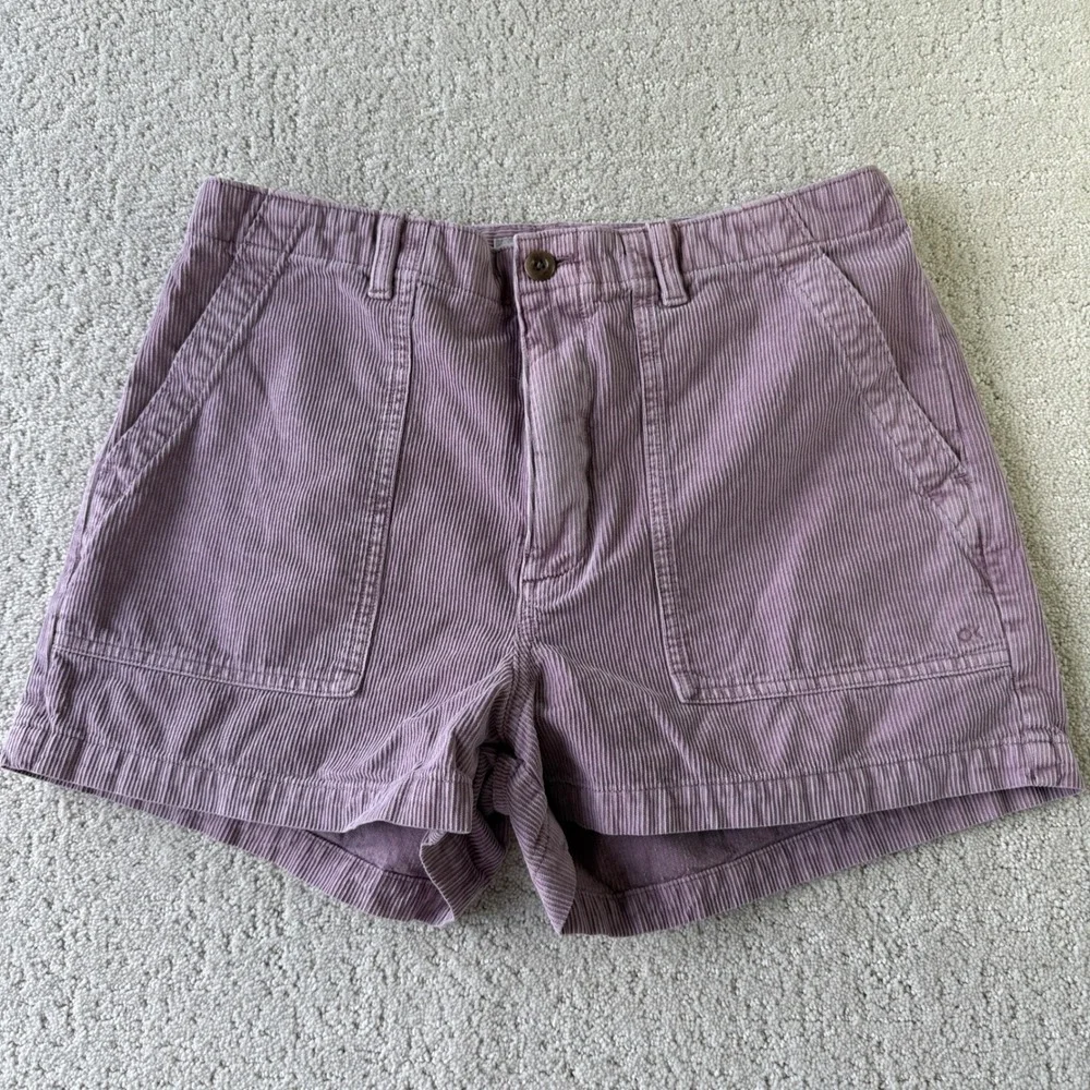 Outerknown Seventyseven Cord Shorts Womens 30 Mauve Purple Utility Cotton